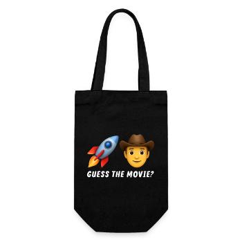 Cowboy Adventure Rocket Design - Gift Bag for Bottles - black - Front