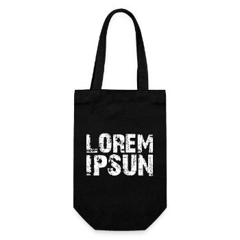 LOREM_IPSUN - Geschenkbeutel für Flaschen - Schwarz - Vorne