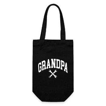 Grandpa - Gift Bag for Bottles - black - Front