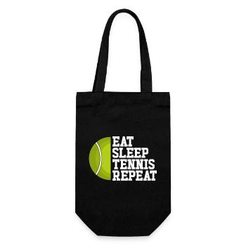 Manger, dormir, tennis, répéter le tennis - Sac à bouteille - noir - Devant