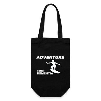SURF ADVENTURE - Gift Bag for Bottles - black - Front