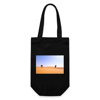 Palmiers Solaires en Désert Doré - Sac à bouteille - noir - Devant