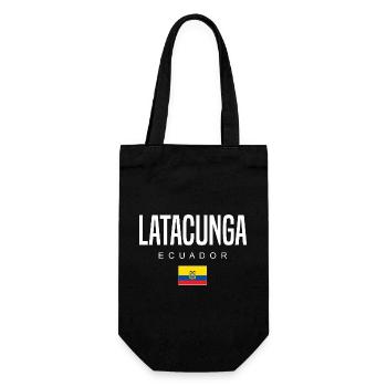 Latacunga Ecuador Ecuadorianer - Geschenkbeutel für Flaschen - Schwarz - Vorne