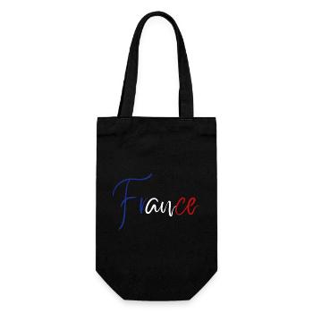 Ich liebe Frankreich, hergestellt in Frankreich - Geschenkbeutel für Flaschen - Schwarz - Vorne