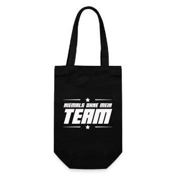 niemals_ohne_mein_team- - Gift Bag for Bottles - black - Front