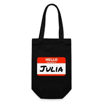Bonjour, je m’appelle Julia Étiquette Étiquette Étiquette - Sac à bouteille - noir - Devant