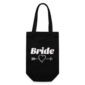 Bridal Heart Arrow Design - Gift Bag for Bottles - black - Front
