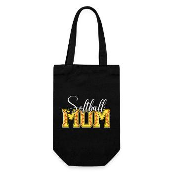 Softball Mama - Geschenkbeutel für Flaschen - Schwarz - Vorne