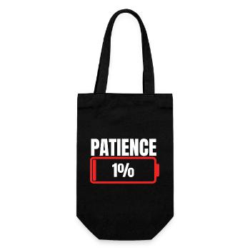 Patience 1% Spell - Gift Bag for Bottles - black - Front