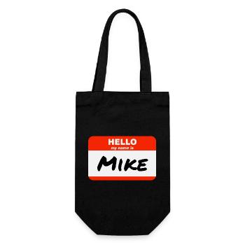 Bonjour, je m’appelle Mike Étiquette Étiquette Étiquette - Sac à bouteille - noir - Devant