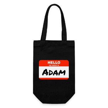 Bonjour, je m’appelle Adam Étiquette Étiquette Étiquette - Sac à bouteille - noir - Devant