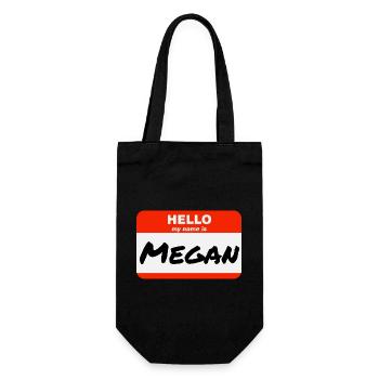 Bonjour, je m’appelle Megan Étiquette Étiquette - Sac à bouteille - noir - Devant