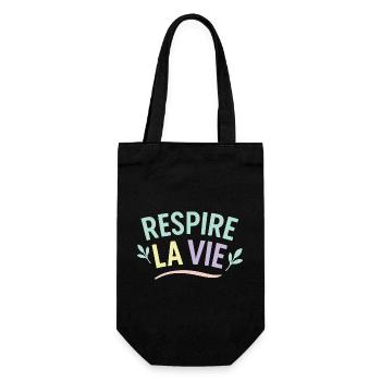Respire la Vie - Gift Bag for Bottles - black - Front