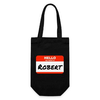 Bonjour, je m’appelle Robert Étiquette Étiquette Étiquette - Sac à bouteille - noir - Devant