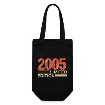 2005 Limited Edition Vintage Jubiläumsgeschenk - Geschenkbeutel für Flaschen - Schwarz - Vorne