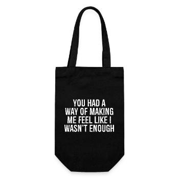 tu avais une façon de me faire sentir comme si je n’étais pas - Sac à bouteille - noir - Devant
