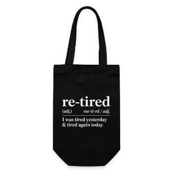 Funny Retired Definition - Gift Bag for Bottles - black - Front