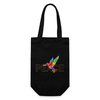 Peace - Gift Bag for Bottles - black - Front