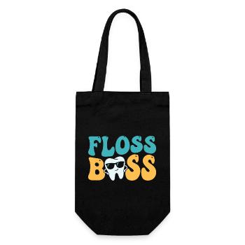 Floss Dental Assistant Dentist - Gift Bag for Bottles - black - Front