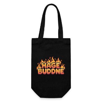 Hagebuddne – Lustige Deutsche Memes - Geschenkbeutel für Flaschen - Schwarz - Vorne
