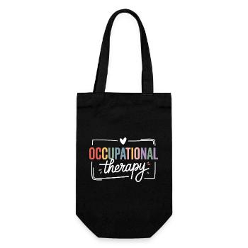 Colored Occupational Therapy Typography - Gift Bag for Bottles - black - Front