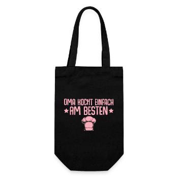 Grandma simply cooks best - Mother's Day - Gift Bag for Bottles - black - Front