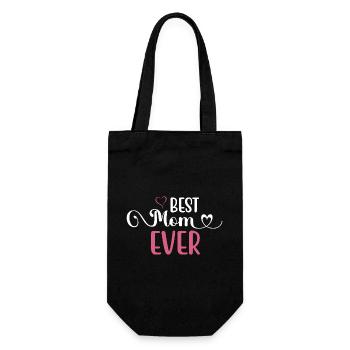 Die beste Mutter aller Zeiten - Geschenkbeutel für Flaschen - Schwarz - Vorne