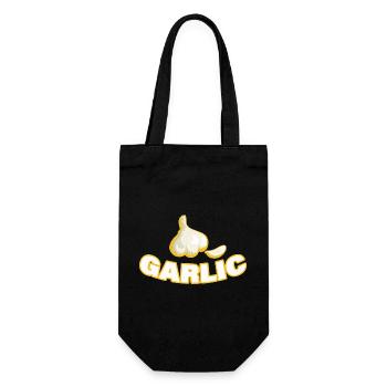 garlic - Gift Bag for Bottles - black - Front
