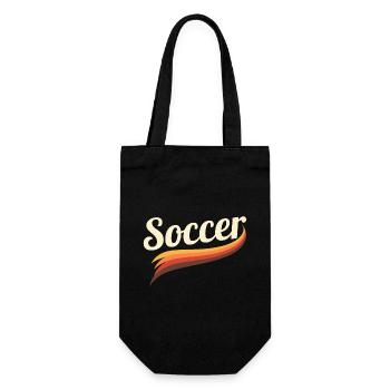 Retro Soccer Shirt – Iconic Football Look - Gift Bag for Bottles - black - Front