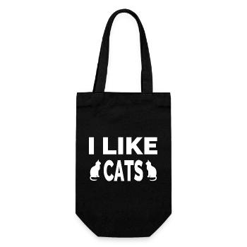 feline - Gift Bag for Bottles - black - Front