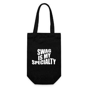 Swag is my specialty - Gift Bag for Bottles - black - Front