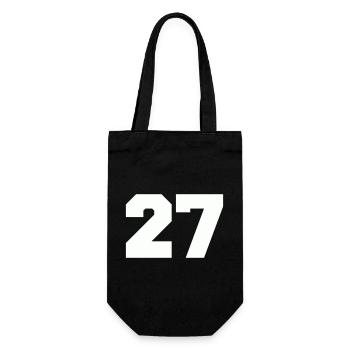 Number 27 - Gift Bag for Bottles - black - Front
