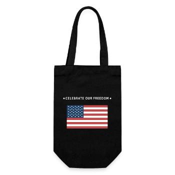 Liberty Amerikanische Flagge - Geschenkbeutel für Flaschen - Schwarz - Vorne