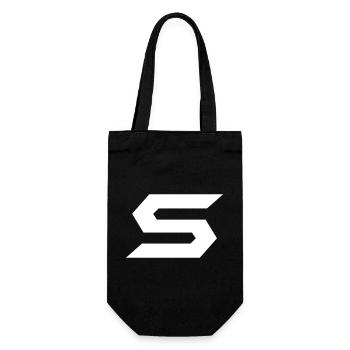 Geometric zigzag contrast - Gift Bag for Bottles - black - Front