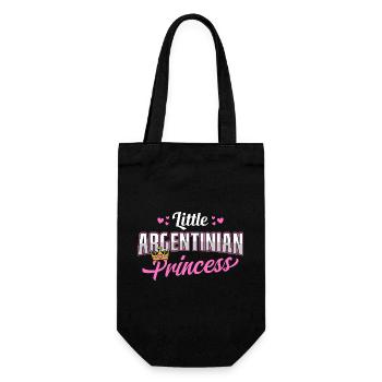 Argentinian Princess Pink Hearts Crown Design - Geschenkbeutel für Flaschen - Schwarz - Vorne