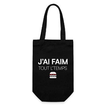 I'M HUNGRY. ALL THE TIME. | Humor - Gift Bag for Bottles - black - Front