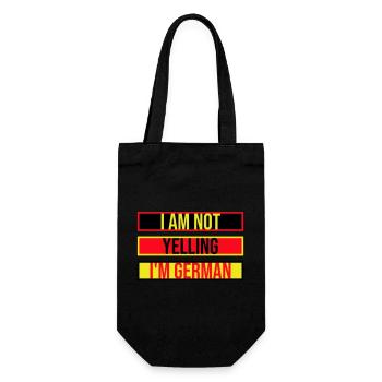 I Am Not Yelling I'm German Lustig Deutsch Spruch - Gift Bag for Bottles - black - Front