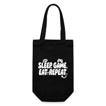 Sleep Game Food Repeat - Gift Bag for Bottles - black - Front