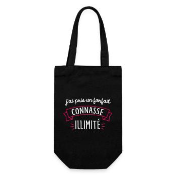 Forfait Illimité Humour Femme Sans Filtre - Sac à bouteille - noir - Devant