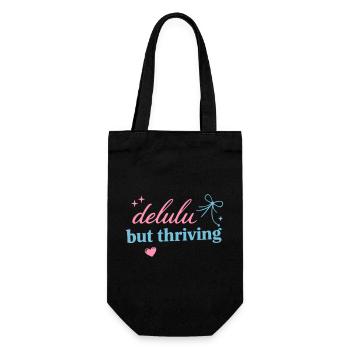 Delhu Thriving Script Logo - Geschenkbeutel für Flaschen - Schwarz - Vorne