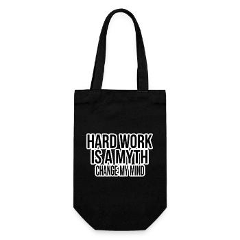 Hard Work Myth – Change My Mind - Gift Bag for Bottles - black - Front