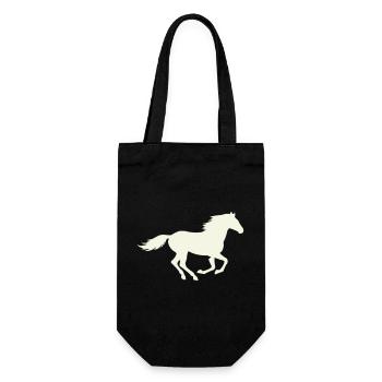 Jumping Stallion Silhouette - Gift Bag for Bottles - black - Front