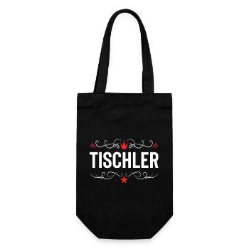 Tischler Beruf - Geschenkbeutel für Flaschen - Schwarz - Vorne