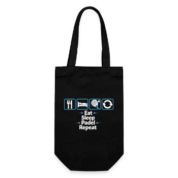 Eat Sleep Padel Repeat – Padel Lifestyle - Gift Bag for Bottles - black - Front