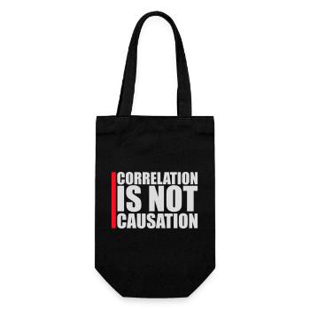 La corrélation n’est pas la causalité : la science des nerds - Sac à bouteille - noir - Devant