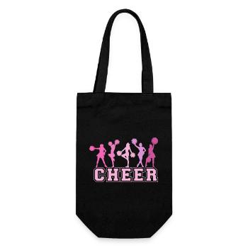 Cheer Squad Cheerleader Sport Girls - Gift Bag for Bottles - black - Front