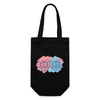 Révélation de sexe : baby shower rose ou bleu que papa adore - Sac à bouteille - noir - Devant