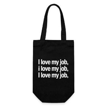 I Love My Job I Love My Job I Love My Job - Gift Bag for Bottles - black - Front