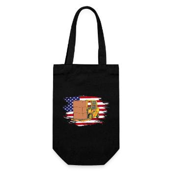 Forklift driver - Gift Bag for Bottles - black - Front