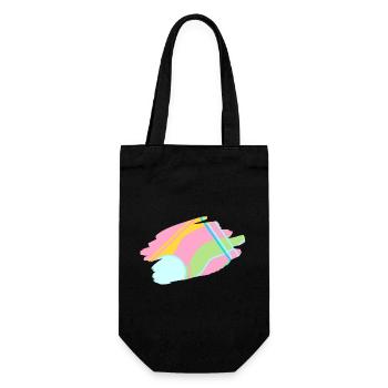 Pastel Abstract Design - Gift Bag for Bottles - black - Front